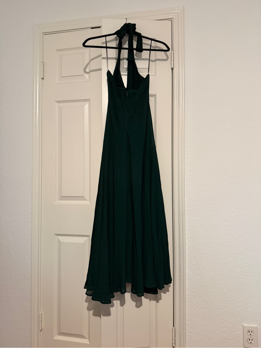Reformation Dark Green V-Neck Maxi Dress with Back Tie - Picture 10 of 10